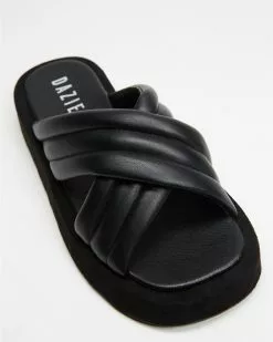 Dazie Packer Slides Black Smooth -Sandals Sales Shop http3A2F2Fstatic.theiconic.com .au2Fp2Fdazie 1004 1169721 3