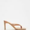 Dazie Vida Thong Heels Camel Smooth