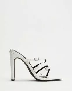 Dazie Frankie Heels White Lizard