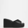 Dazie Venus Flatforms Black Smooth