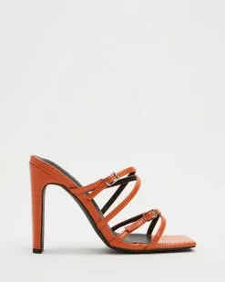 Dazie Frankie Heels Orange Lizard