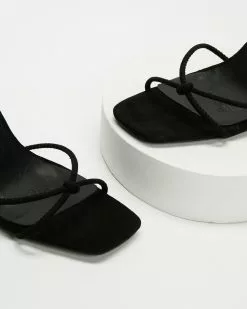 Dazie Monica Strappy Heels Black Microsuede -Sandals Sales Shop http3A2F2Fstatic.theiconic.com .au2Fp2Fdazie 6376 9709931 4