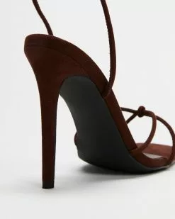 Dazie Monica Strappy Heels Chocolate Brown Microsuede -Sandals Sales Shop http3A2F2Fstatic.theiconic.com .au2Fp2Fdazie 6453 0809931 3