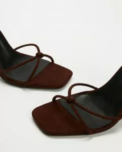 Dazie Monica Strappy Heels Chocolate Brown Microsuede -Sandals Sales Shop http3A2F2Fstatic.theiconic.com .au2Fp2Fdazie 6464 0809931 4