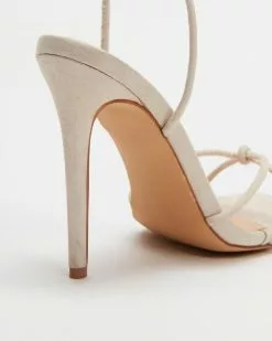 Dazie Monica Strappy Heels Off White Microsuede -Sandals Sales Shop http3A2F2Fstatic.theiconic.com .au2Fp2Fdazie 6497 1809931 3