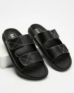 Dazie Upton Slides Black Smooth