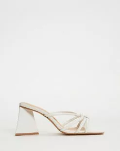 Dazie Loz Heels White Croc