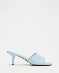 Dazie Delilah Mules Blue Smooth