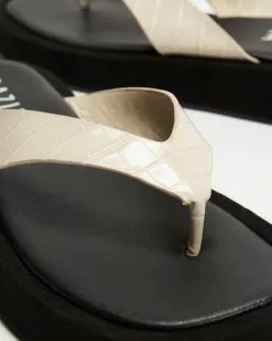 Dazie Phoenix Thongs Bone Croc -Sandals Sales Shop http3A2F2Fstatic.theiconic.com .au2Fp2Fdazie 8877 9790621 4