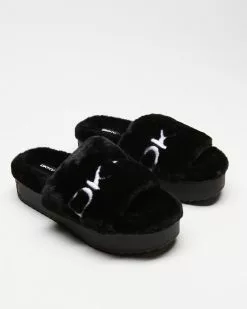 DKNY Slipper Slides Black & White