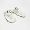 DKNY Halcott Flat Thong Sandals White