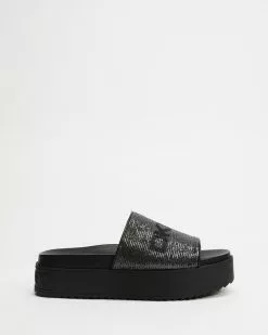 DKNY Palz Slipper Slides Gunmetal & Black -Sandals Sales Shop http3A2F2Fstatic.theiconic.com .au2Fp2Fdkny 8042 4224231 3
