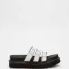 Dr Martens Blaire Slide Sandals White Hydro Leather