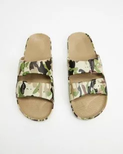 Freedom Moses Slides - Unisex Army Khaki