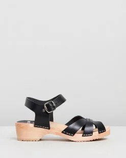 Funkis 697 Stina Low Clogs Black Veggie