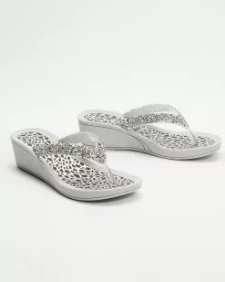 Holster Evita Wedges Silver