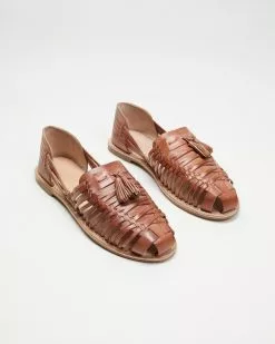 Human Premium Cagey Flats Chestnut -Sandals Sales Shop http3A2F2Fstatic.theiconic.com .au2Fp2Fhuman premium 2295 6649631 2