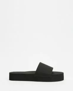 Indosole PLATFORM Slides Black