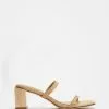 JAMES | SMITH Sirenuse Strap Sandal Heels Crema