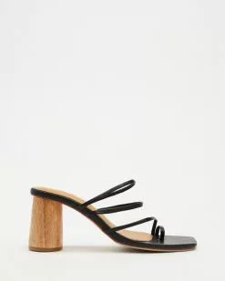 JAMES | SMITH Taormina Toe Strap Sandals Black