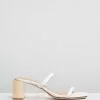 JAMES | SMITH Sirenuse Strap Sandal Heels White Croc