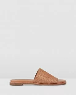 Jo Mercer Beau Flat Sandals TAN LEATHER