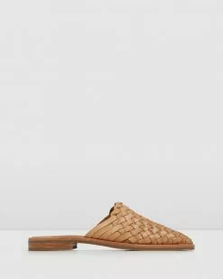 Jo Mercer Weaver Casual Flats Tan Leather