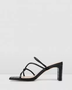 Jo Mercer Novi Mid Heel Sandals BLACK LEATHER -Sandals Sales Shop http3A2F2Fstatic.theiconic.com .au2Fp2Fjo mercer 6659 6339641 4