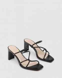 Jo Mercer Novi Mid Heel Sandals BLACK LEATHER -Sandals Sales Shop http3A2F2Fstatic.theiconic.com .au2Fp2Fjo mercer 6664 6339641 6