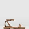Jo Mercer Idol Flat Sandals TAN LEATHER