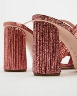 Loeffler Randall Camellia Pleated Bow Heels Metallic Rose -Sandals Sales Shop http3A2F2Fstatic.theiconic.com .au2Fp2Floeffler randall 7339 4603531 3