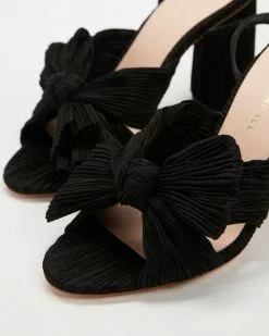 Loeffler Randall Camellia Pleated Knot Heeled Sandal With Ankle Strap Black -Sandals Sales Shop http3A2F2Fstatic.theiconic.com .au2Fp2Floeffler randall 7387 6603531 4