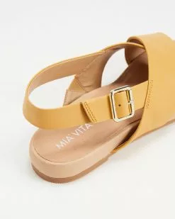 Mia Vita Marvel Flat Sandal Mustard -Sandals Sales Shop http3A2F2Fstatic.theiconic.com .au2Fp2Fmia vita 1214 7331041 3