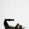Mia Vita Hype Wedge Sandal Black