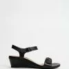 Mia Vita Nadia Wedge Sandal Black