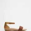 Mia Vita Moira Flat Sandal Beige