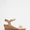 Mia Vita Nelly Wedge Sandal Pink