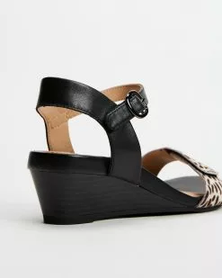 Mia Vita Nelly Wedge Sandal Black Ocelot -Sandals Sales Shop http3A2F2Fstatic.theiconic.com .au2Fp2Fmia vita 1285 0231041 3