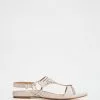 Mia Vita Maggie Flat Sandals Pebble