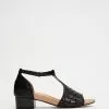 Mia Vita Keen Block Heel Sandal Black