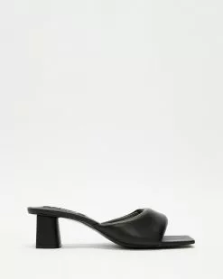 M.N.G Fluf Sandals Black