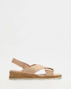 Mollini Barely Wedge Sandals Dark Nude