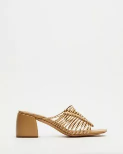 Mollini Balee Sandal Heels Camel