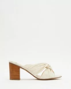 Mollini Acalio Sandal Heels Natural Linen