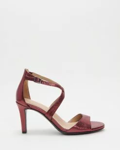 Naturalizer Kyra Heeled Sandals Cranberry