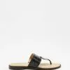 Naturalizer Frankie Toe Post Sandal Black Croc