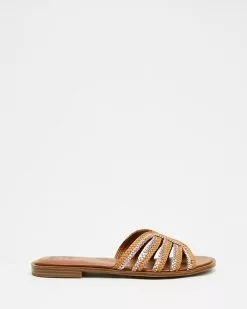 Naturalizer Lane Slide Sandal Tan Multi