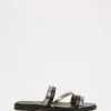 Naturalizer Liley Slide Sandal Black Multi Snake