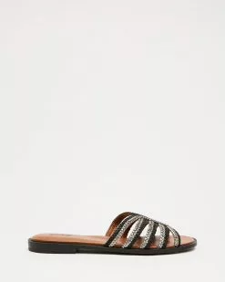 Naturalizer Lane Slide Sandal Black Multi