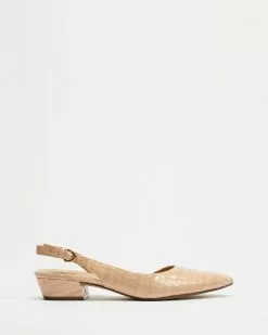 Naturalizer Banks Slingbacks Almond Blush Croc